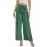 Uvplove Women High Waisted Palazzo Pants Wide Leg Casual Flowy Tie Knot Trousers with Pockets aqua sea-m