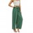 Uvplove Women High Waisted Palazzo Pants Wide Leg Casual Flowy Tie Knot Trousers with Pockets aqua sea-m