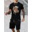 Trendy Pattern Print, Men's Graphic Design Crew Neck Active T-shirt, Casual Comfy Tees Tshirts For Summer, Men's Clothing Tops For Daily Gym Workout Running