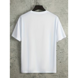 Hustle Print Men's Graphic Design Crew Neck T-shirt - Casual and Comfy for Summer