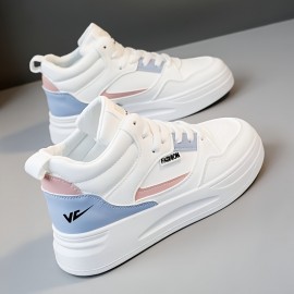 Women's High Top Skate Shoes, Casual Lace Up Outdoor Shoes, Women's Comfortable Sneakers
