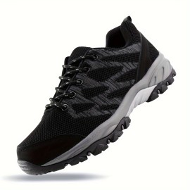 Women's Outdoor Hiking Shoes, Lightweight Knitted Platform Soft Sole Climbing Sneakers, Breathable Wear-resistant Trainers