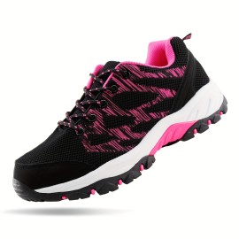 Women's Outdoor Hiking Shoes, Lightweight Knitted Platform Soft Sole Climbing Sneakers, Breathable Wear-resistant Trainers